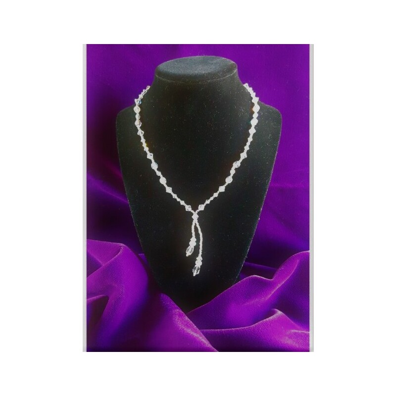 Simple Crystal Beaded Necklace by Michele Averhart