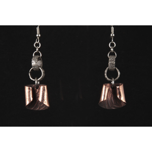 silver / Copper mix earrings by Barbara Murnan