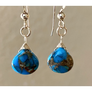 Mini2 Turquoise Earrings by Candace Marsella