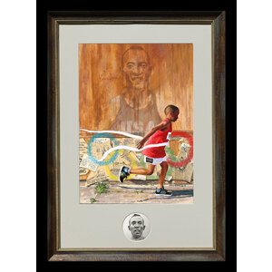 Small in his shadow jesse owens by artist richard wilson