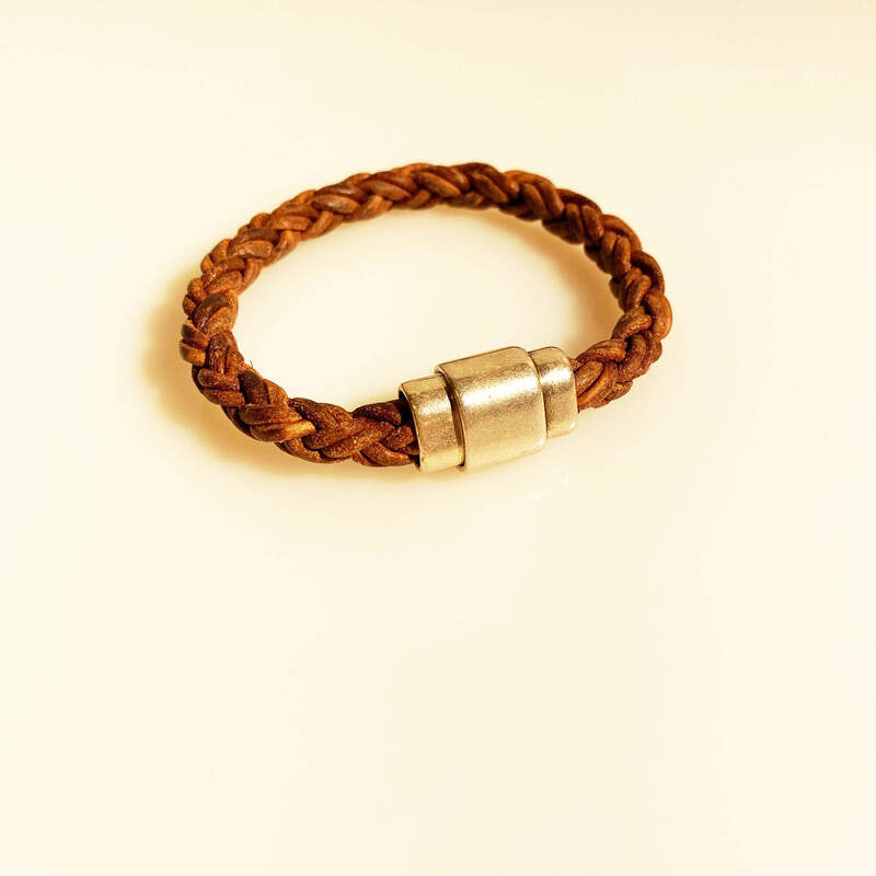 Braided Leather Bracelet by Angela Flaviani