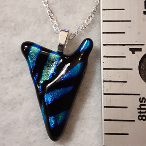 Willow's Fairy Wing Fused Glass Necklace by Kat Huddleston