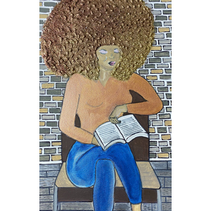 Lost in a book Framed 4x6 Giclée (print) refrigerator magnets by Rolanda Hudson