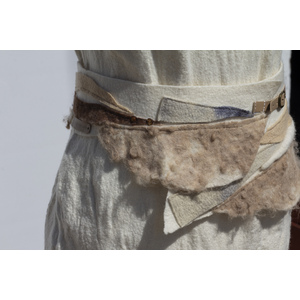 Belt Scarf Hand Felted, Wool and Silk, Wearable art by Jeanne Akita