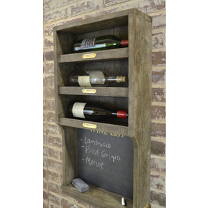 Wine Rack Chalkboard with Glass rack by Amy Manning