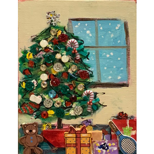 Christmas Collage - 10" X 12" framed - Free Shipping by Bob Leopold