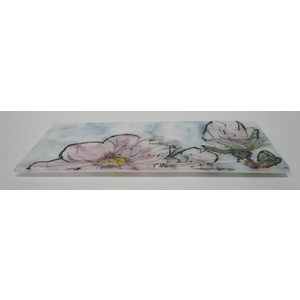 #1123 Pink Flowers Tray by Michelle Rial