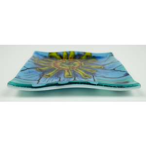 1136A Close Blue Water Lily Dish by Michelle Rial
