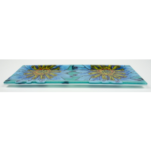 #1136B Close Blue Water Lily Tray by Michelle Rial