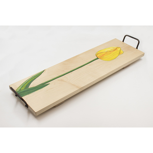 Yellow Tulip Serving Tray by Denna Arnold