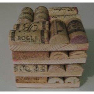 Set of 4 Wine Cork Coasters by Bob Forestall