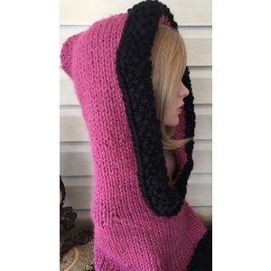 Women’s hooded poncho and matching beanie set by Sherri Gold