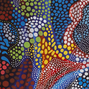 Bubbles of fire | 24" x 24" by Nathalie Gribinski