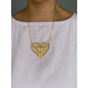 KYLIE HEART ADJUSTABLE NECKLACE FILIGREE SILVER by Liliana Olmos