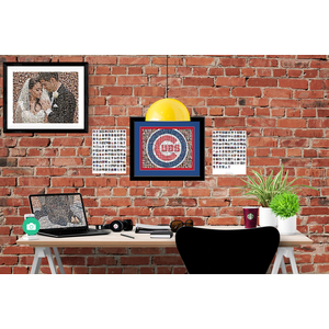 Chicago Cubs Photo Mosaic Print Art of over 200 Past & Present Players by David Addario