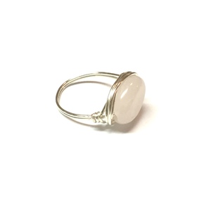 Wire Wrapped Ring Silver with Stone by Laura Nigro