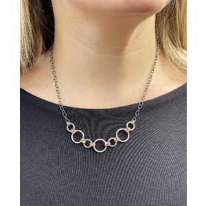 Lined Linked Connections Necklace (N1713) by Dana Reed
