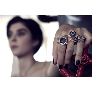 Roundabout Three Finger Ring by Loret Gomez