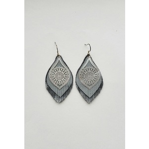 Leather earrings  by Maria Belokurova 
